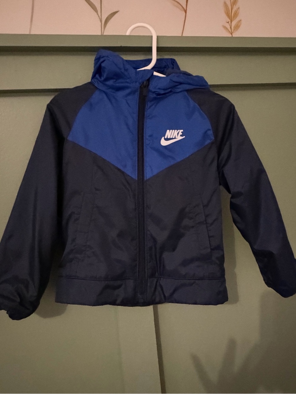 Nike Kids Blue Hooded Jacket with Logo